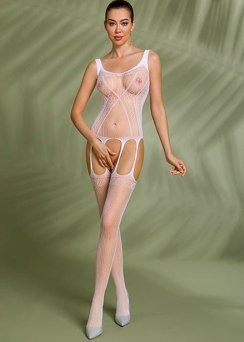 Passion Eco Vivien Strip Panty Net Bodystocking image