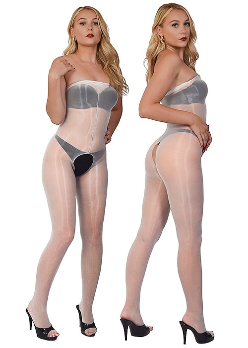 Pearl And Poseidon Ophelia Glossy Crotchless Chest High Tights image