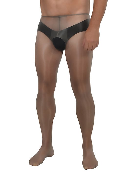 Pearl And Poseidon Thaddeus Mens Open Crotch Ultra Shine Tights image
