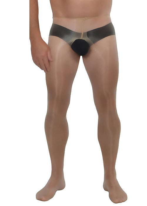 Pearl And Poseidon Thaddeus Mens Open Crotch Ultra Shine Tights SideZoom 4