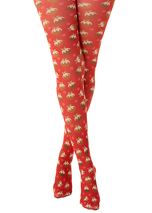 Pamela Mann Christmas Pudding Tights SideZoom 2