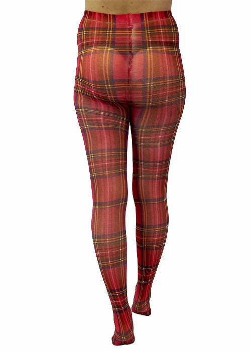 Pamela Mann Original Red Tartan Printed Tights image