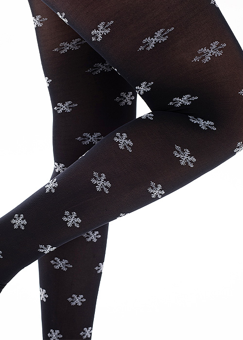 Pamela Mann Snowflake Patterned Tights SideZoom 2