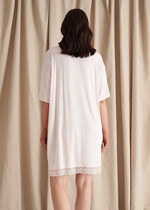 Pretty You London Bamboo Lace Powder Puff Tee Dress image