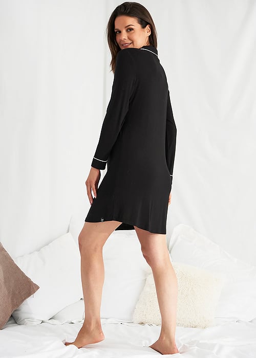 Pretty You London Black Bamboo Nightshirt image