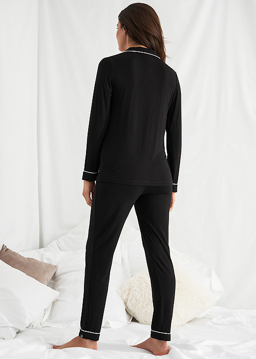 Pretty You London Black Bamboo Pyjama Set image