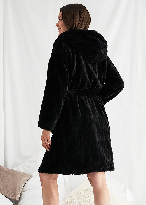 Pretty You London Black Cloud Robe SideZoom 2