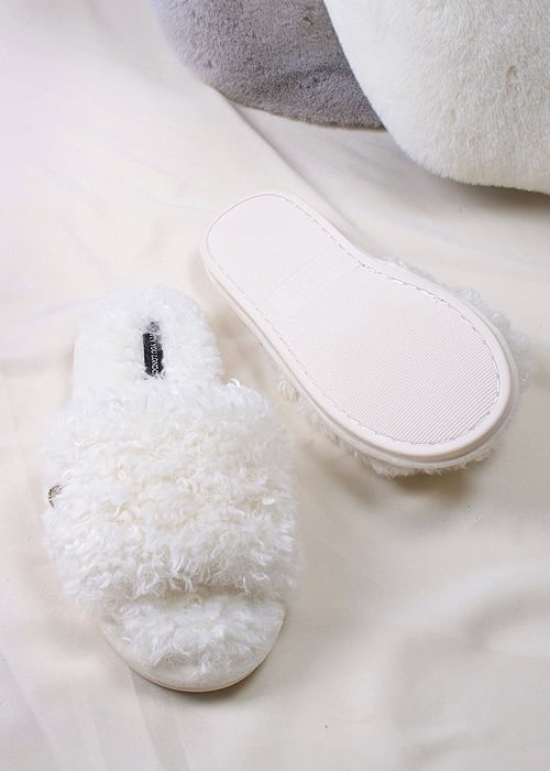 Pretty You London Candy Vanilla Slippers image