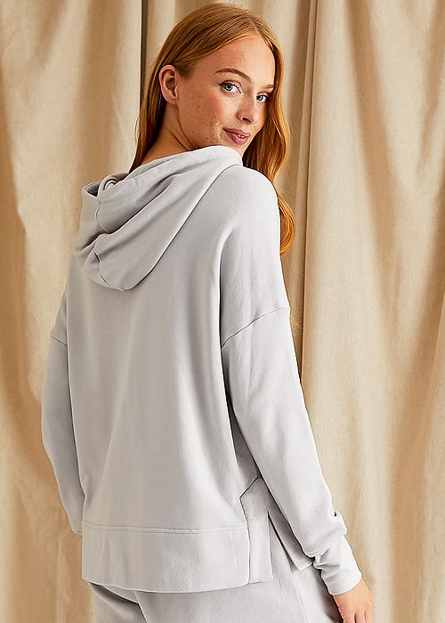 Pretty You London Dove Grey Bamboo Leisure Hoodie SideZoom 2