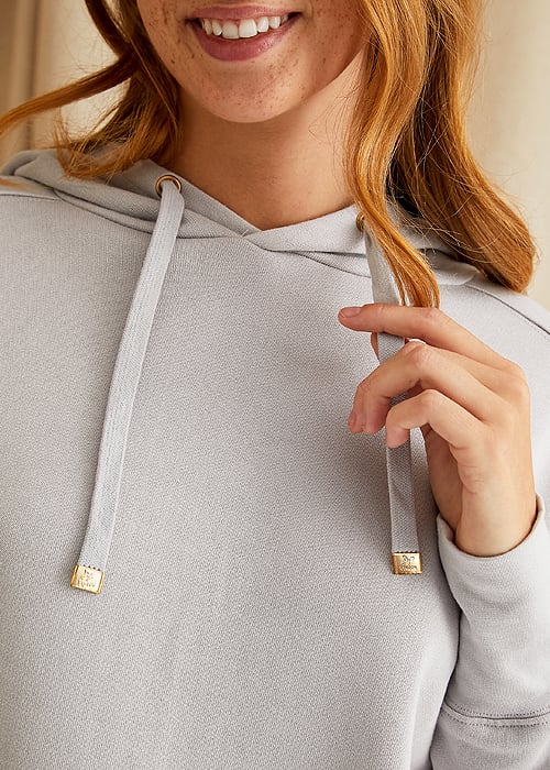 Pretty You London Dove Grey Bamboo Leisure Hoodie SideZoom 3