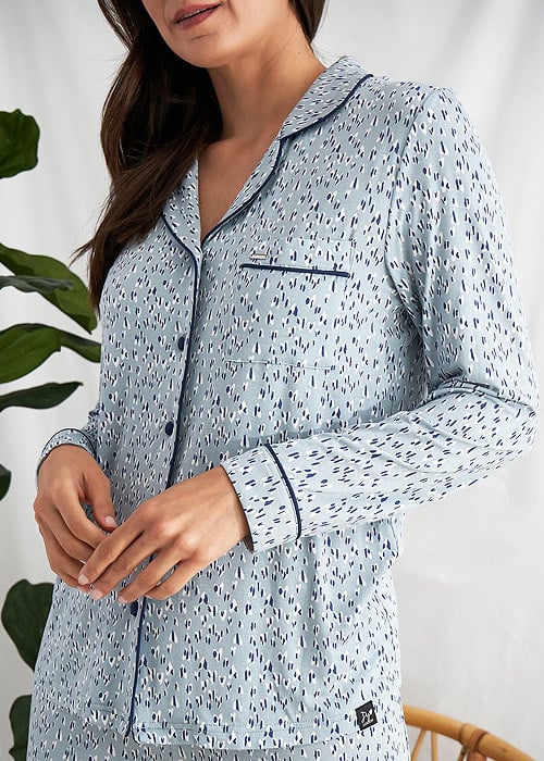 Pretty You London Heart Splash Bamboo Pyjama Set image