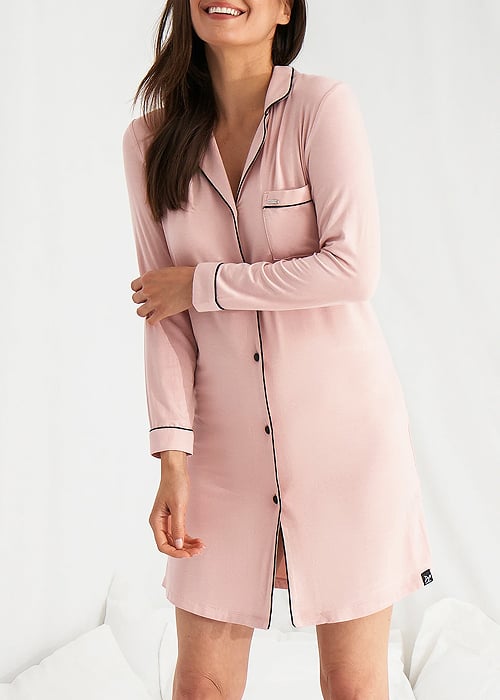 Pretty You London Pink Bamboo Nightshirt SideZoom 4