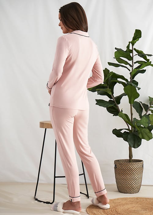 Pretty You London Pink Bamboo Pyjama Set image