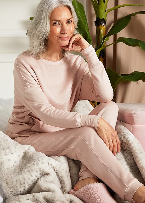 Pretty You London Rose Bamboo Leisure Crew Neck Sweatshirt image