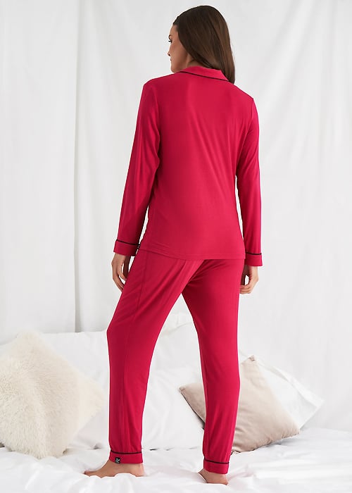 Pretty You London Scarlet Bamboo Pyjama Set image