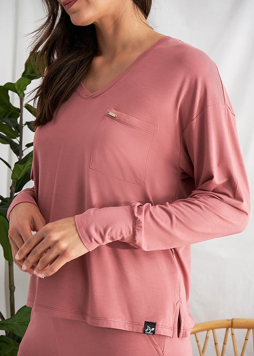 Pretty You London Terracotta Bamboo Loungewear Set image