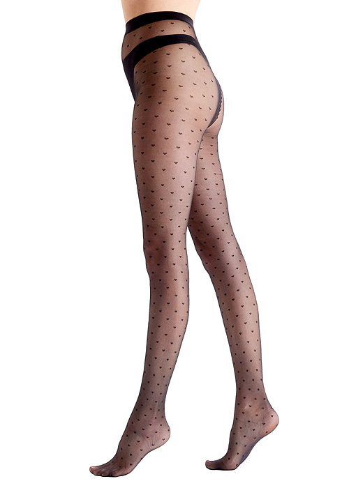 Pretty Polly All Over Heart Tights SideZoom 1