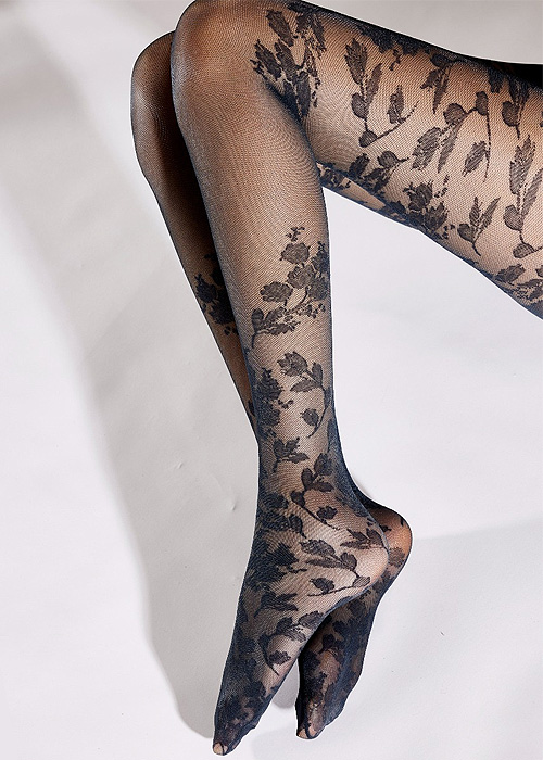 Pretty Polly Autumn Fall Floral Tights image
