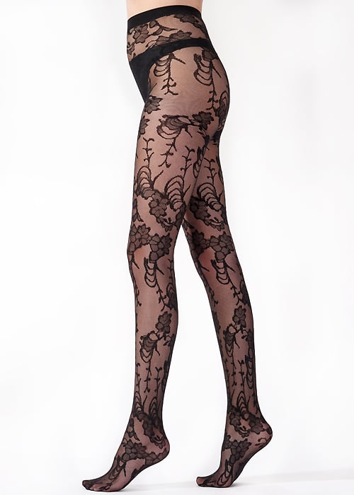 Pretty Polly Botanical Mesh Fashion Tights SideZoom 2