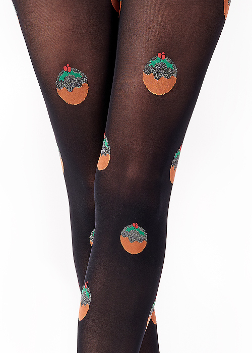Pretty Polly Christmas Pudding Tights SideZoom 4