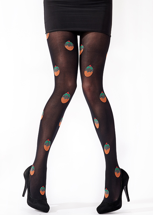 Pretty Polly Christmas Pudding Tights SideZoom 2