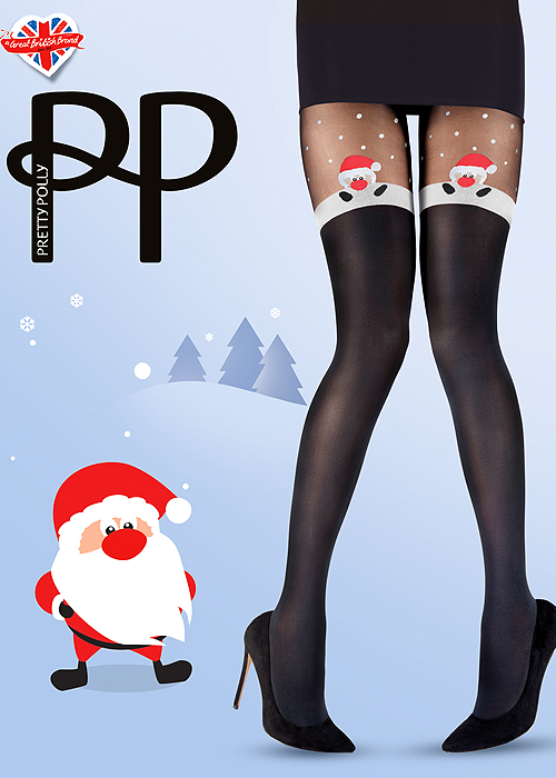 Pretty Polly Festive Santa Tights BottomZoom 1