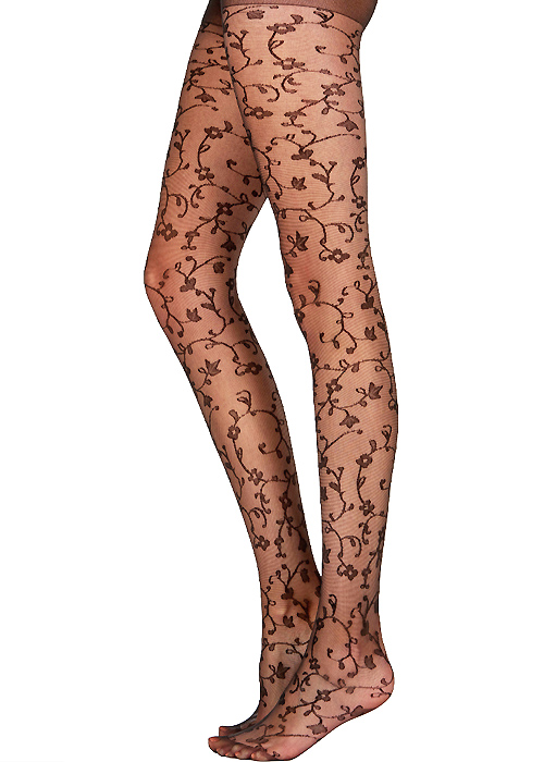 Pretty Polly Floral Fashion Tights SideZoom 2