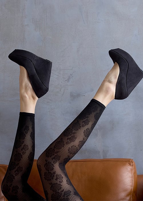 Pretty Polly Floral Footless Tights image