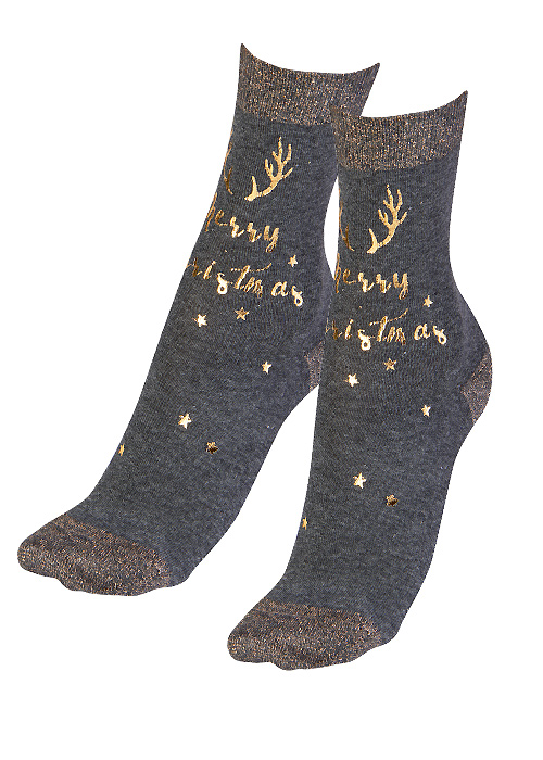 Pretty Polly Merry Christmas Socks image