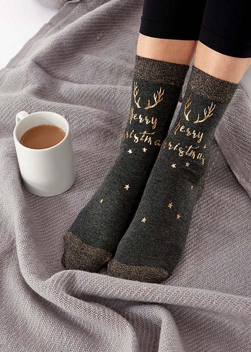 Pretty Polly Merry Christmas Socks image