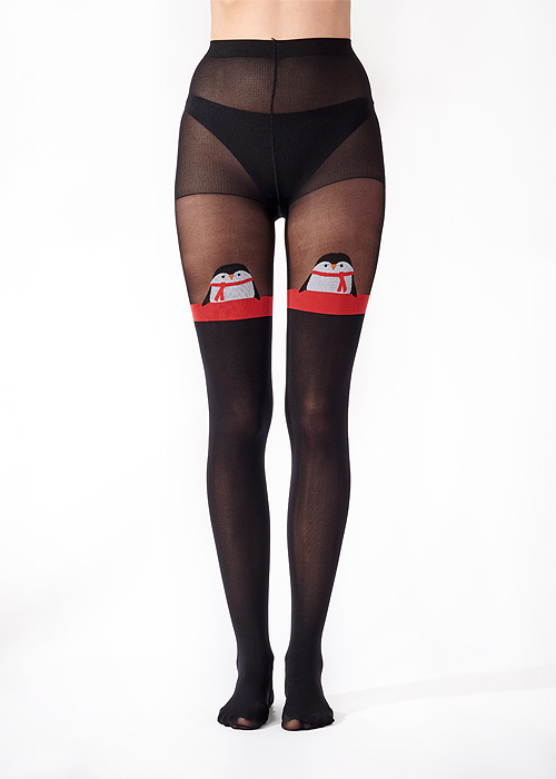 Pretty Polly Penguin Mock Hold Up Tights BottomZoom 1