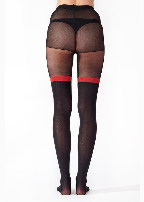 Pretty Polly Penguin Mock Hold Up Tights SideZoom 2