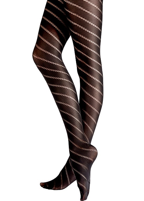 Pretty Polly Spiral Black Tights image