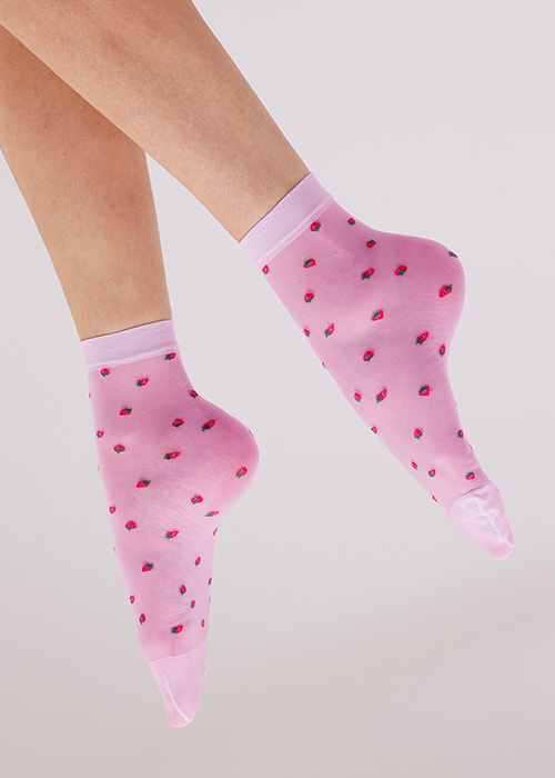 Pretty Polly Strawberry Sheer Socks BottomZoom 2