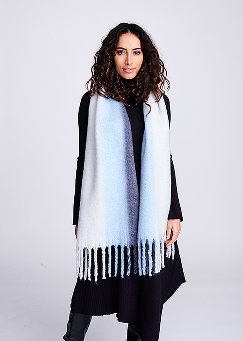 Pia Rossini Isabella Blue Tones Scarf