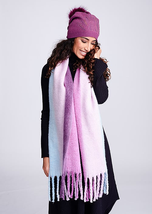 Pia Rossini Isla Purple Ombre Scarf