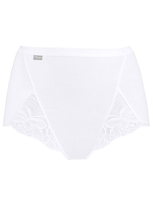 Playtex Cotton And Lace Maxi Briefs 3PP SideZoom 2