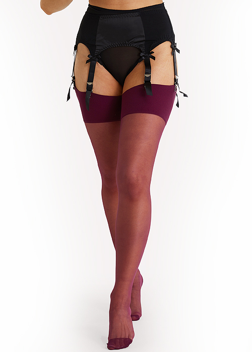 Playful Promises Grape Seamed Stockings image