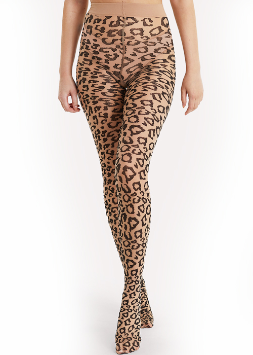Playful Promises Leopard Knit Nude Tights BottomZoom 2