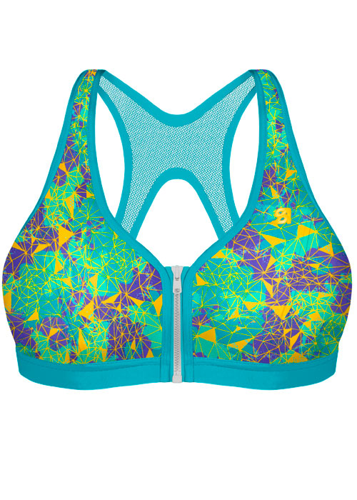 Shock absorber zipped sports bra deals
