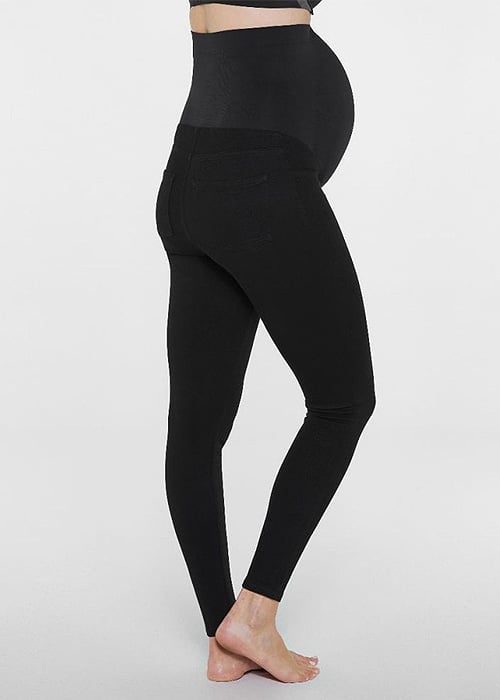 Spanx Mama Jean-ish Black Ankle Leggings image