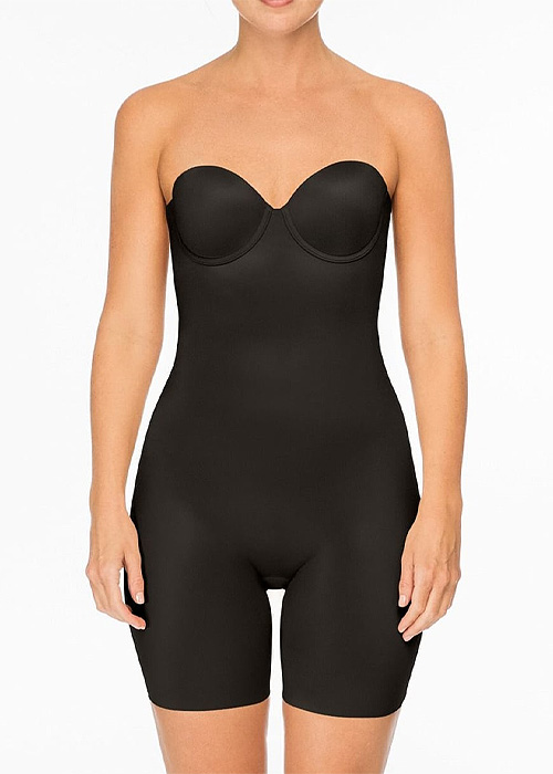 Spanx Suit Your Fancy Strapless Cupped Mid Thigh Bodysuit