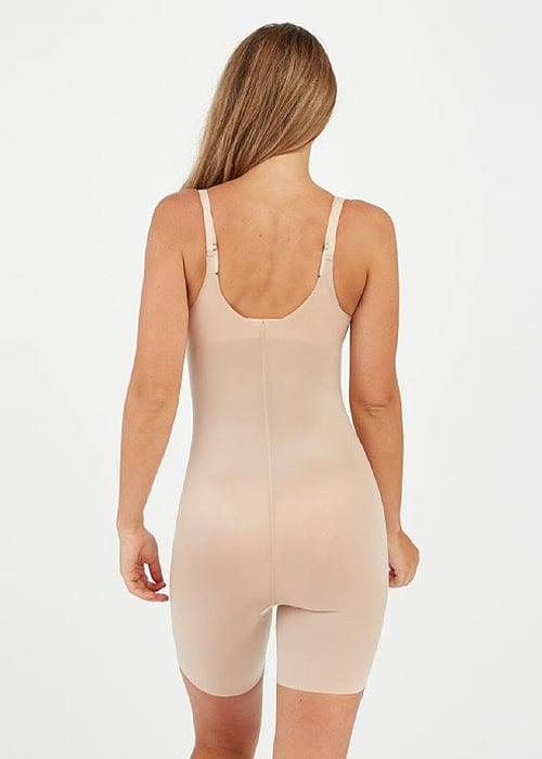 Spanx Thinstincts 2.0 Open Bust Mid Thigh Bodysuit SideZoom 2