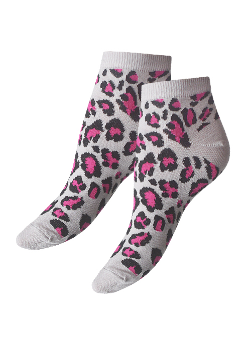 Tiffany Quinn Platinum Range Animal Print Trainer Socks 3PP SideZoom 3