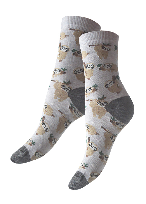 Tiffany Quinn Sloth Design Cotton Ankle Socks
