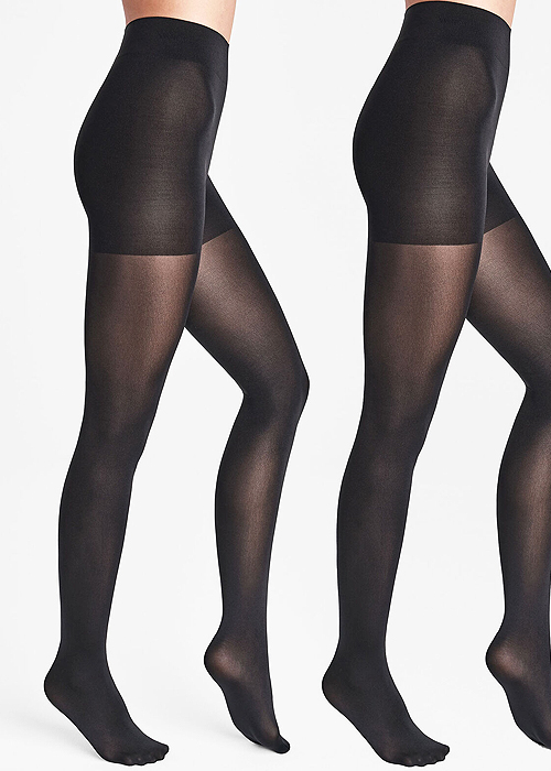 Wolford Aurora 70 Duo Pack Black Opaque Tights