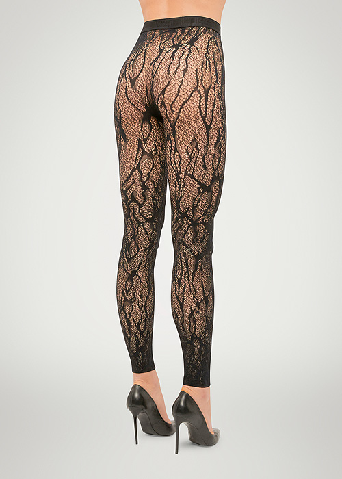 Wolford Snake Lace Footless Tights BottomZoom 2
