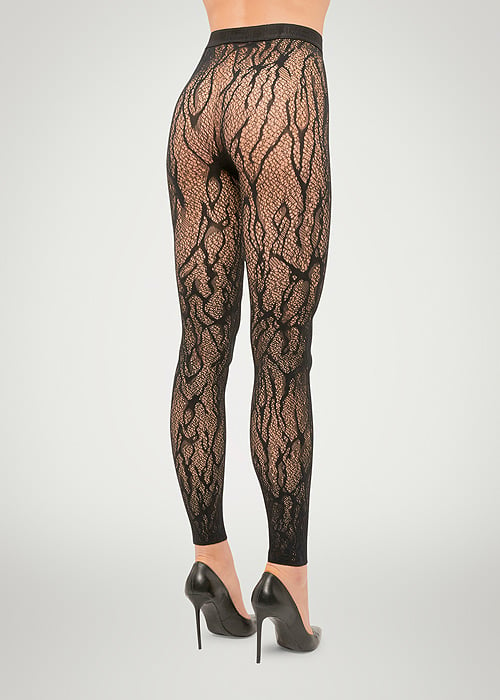 Wolford Snake Lace Footless Tights SideZoom 2