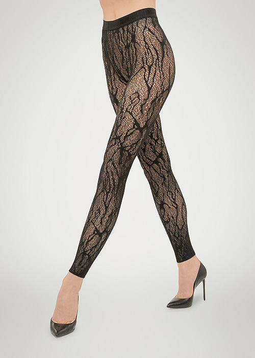 Wolford Snake Lace Footless Tights
