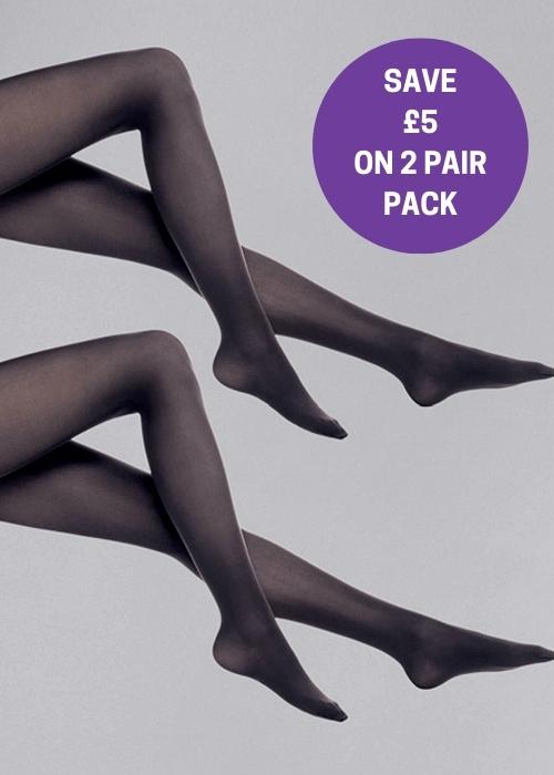 Wolford Velvet de Luxe 50 Duo Pack Opaque Tights BottomZoom 1